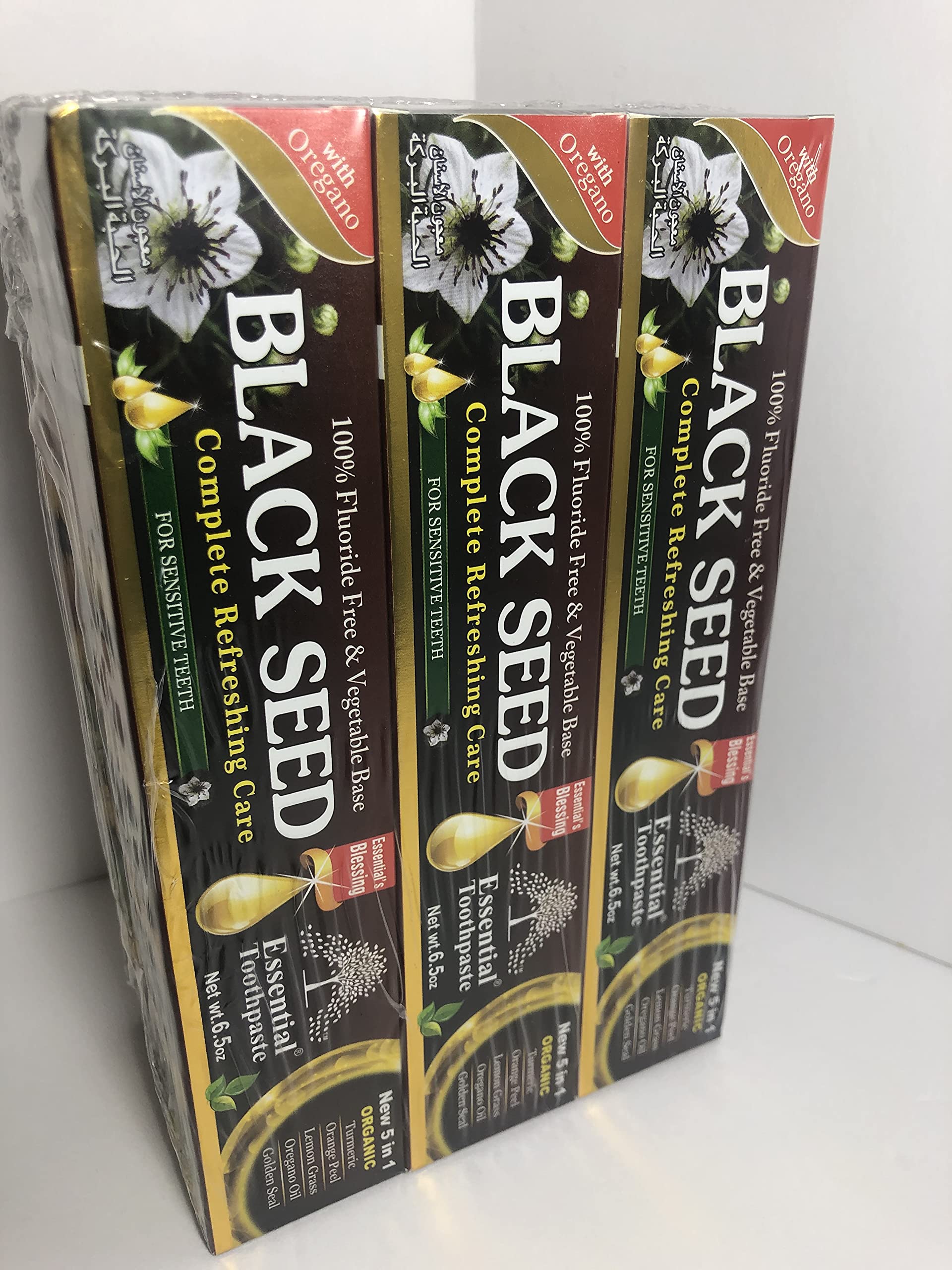 Essential Palace Organic Black Seed Toothpaste 100% Fluoride Free & Vegetable Base (6 pack) 6.5oz