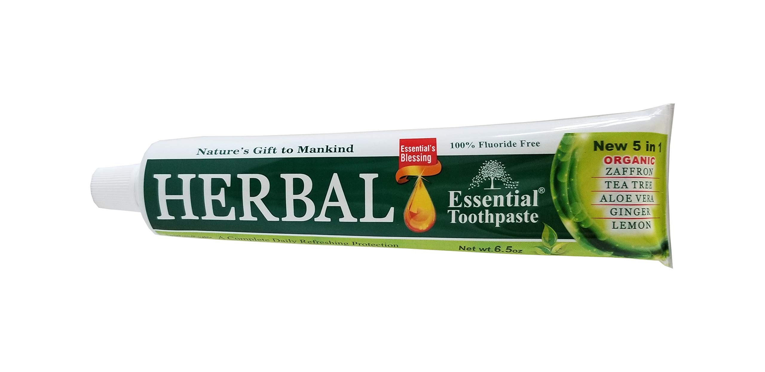 Organic Essential Palace Herbal Toothpaste Nature's Gift to Mankind 5 in 1 Non Fluoride & with Vegetable Base